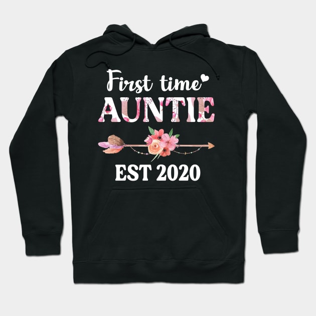 Promoted to Auntie Est 2020 Hoodie by Manonee